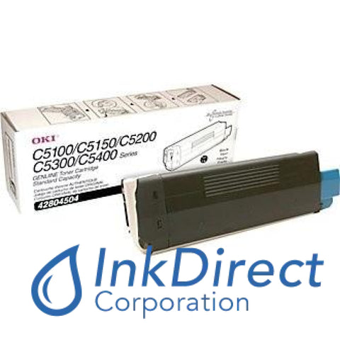 Genuine Okidata 42804504 C5100 / C5300 Toner Black Okidata - Laser Printer Oki C5100, C5100N, C5150, C5150N, C5200N, C5250, C5300, C5300N, C5400, C5400DN, C5400DTN, C5400N, C5400TN, C5450, C5510MFP