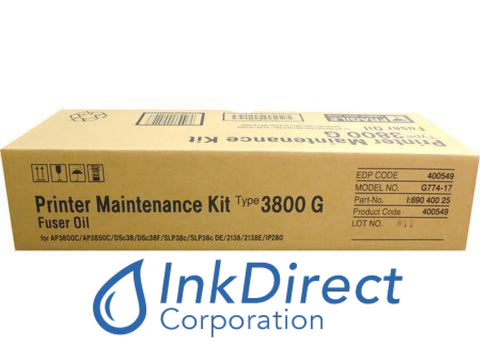 Genuine Ricoh 400549 4810385 Type 3800G Fuser Oil