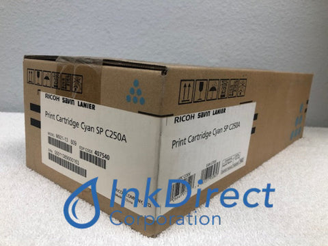 Genuine Ricoh 407540 SP C250DN Toner Cartridge Cyan Toner Cartridge , Ricoh - Printer SP C250DN,