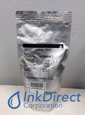 Genuine Ricoh A2299640 (887748) Type 7 Developer / Starter Black Developer / Starter , Gestetner - Copier 3255, 3265, Ricoh - Digital Copier AFICIO 550, 650, Savin - Copier AFICIO 2065, 9955, 9965,