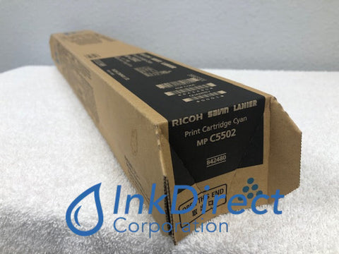 Genuine Ricoh Savin Lanier 842480 (841754 841682) MP C5502 Print Cartridge Cyan Print Cartridge , Ricoh - Multi Function MP C4502, C5502, C5502A,