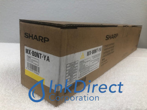 Genuine Sharp MX80NTYA MX - 80NT - YA Toner Cartridge Yellow MX 7081 8081 Toner Cartridge , Sharp - MX 7081, 8081&nbsp;