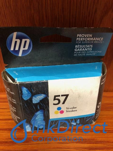 HP C6657AN HP 57 Ink Jet Cartridge Color Ink Jet Cartridge , HP - Digital Copier 410, - Fax Inkjet Fax 1240, - InkJet Printer DeskJet 450, 450CI, 5150, 5550, 5650, 5850, 9650, 9670, 9680, - Multi Function OfficeJet 4110, 4215, 5505, 5510, 5610, 6110, PSC 1110, 1209, 1210, 1310, 1311, 1315, 1317, 1350, 2105, 2108, 2110, 2150, 2175, 2200, 2210, 2410, 2510, - Photo Printer PhotoSmart 130, 230, 7150, 7260, 7350, 7450, 7550, 7660, 7755, 7760, 7960,