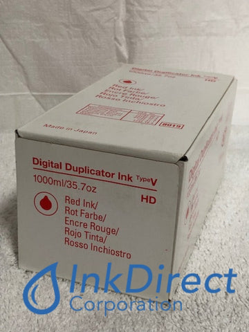 1 Each - Genuine Ricoh 893142 Type V Ink Red JP8000 JP8500 Ink , Ricoh   - Duplicator  JP 8000,  8500,  Savin   -    3450DNP,  3460DNP,