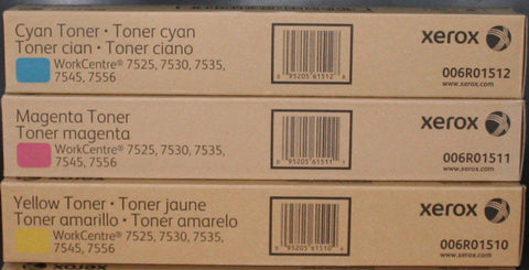 Genuine Xerox 6R1510 6R1511 6R1512 Toner Cartridge Cyan , Magenta , Yellow