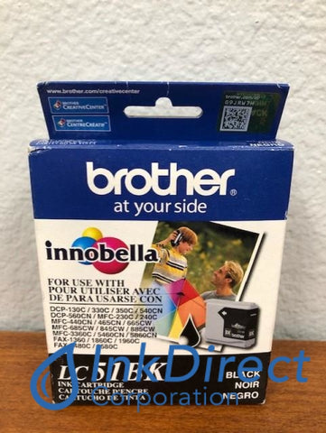 Expired) Genuine Brother LC51BK LC-51BK Ink Jet Cartridge Black Ink Jet Cartridge , Brother - All-in-One DCP 540CN, MFC 3360C, 440CN, 5460CN, 5860CN, 665CW, 845CW, - Ink Jet Fax IntelliFax 1360, 1860C, 1960C, 2480C, 2580C, - InkJet Printer DCP 130C, 330C, 350C, MFC 230C, 240C, 465CN, 685CN, 885CN,
