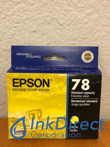 ( Expired ) Genuine Epson T078420 T0784 Epson 78 Ink Jet Cartridge Yellow Ink Jet Cartridge , Epson - All-in-One Artisan 50, - InkJet Printer Stylus Photo R260, R280, R380, RX580, RX595, RX680,