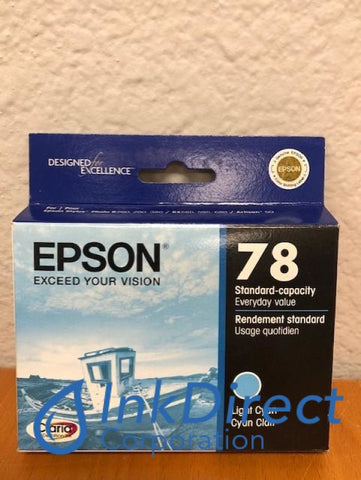 ( Expired ) Genuine Epson T078520 T0785 Epson 78 Ink Jet Cartridge Light Cyan Ink Jet Cartridge , Epson - All-in-One Artisan 50, - InkJet Printer Stylus Photo R260, R280, R380, RX580, RX595, RX680,