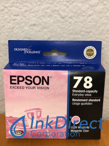 ( Expired ) Genuine Epson T078620 T0786 Epson 78 Ink Jet Cartridge Light Magenta Ink Jet Cartridge , Epson - All-in-One Artisan 50, - InkJet Printer Stylus Photo R260, R280, R380, RX580, RX595, RX680,