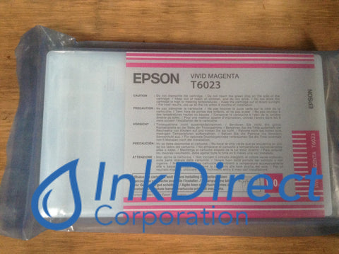 ( Expired ) Genuine Epson T602300 T6023 Ink Jet Cartridge Vivid Magenta - No Retail Box