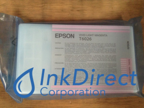 ( Expired ) Genuine Epson T602600 T6026 Ink Jet Cartridge Vivid Light Magenta - No Retail Box