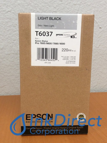 ( Expired ) Genuine Epson T603700 T6037 Ink Jet Cartridge Light Black Stylus Pro 7800 7880 9800 9880 Ink Jet Cartridge , Epson - InkJet Printer Stylus Pro 7800, 7880, 9800, 9880,