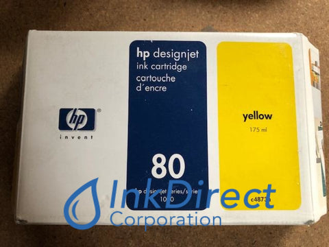 ( Expired ) HP C4873A HP 80 Ink Jet Cartridge Yellow Ink Jet Cartridge , HP - InkJet Printer DesignJet 1050C, 1055CM