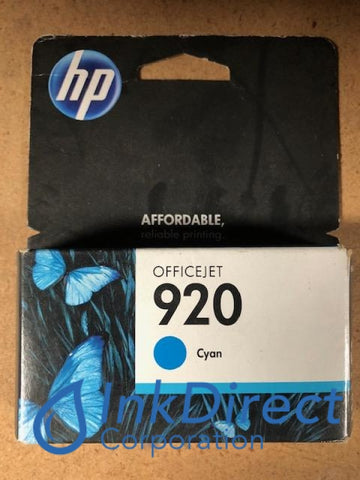( Expired ) HP CH634AN HP 920 Ink Jet Cartridge Cyan Ink Jet Cartridge , HP - InkJet Printer OfficeJet 6000, 6500, 6500A, 7000, 7500, 7500A,
