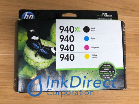 ( Expired ) HP CZ143FN 940XL High Yield Black / Standard Color Ink Jet Cartridge 4-Color Ink Jet Cartridge , HP - All-in-One OfficeJet Pro 8000, 8500