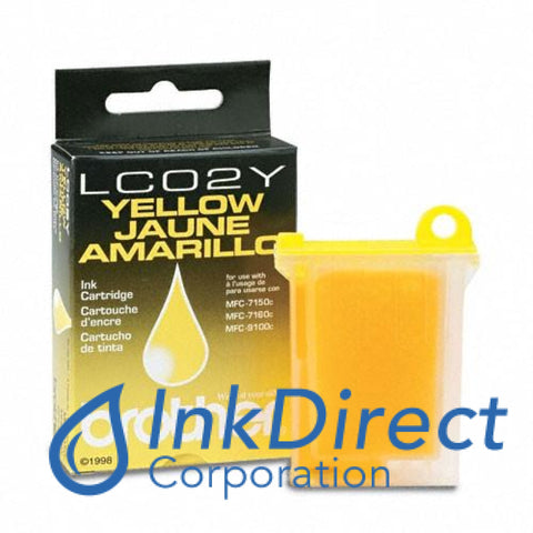 Genuine Brother Lc02Y Lc-02Y Ink Jet Cartridge Yellow