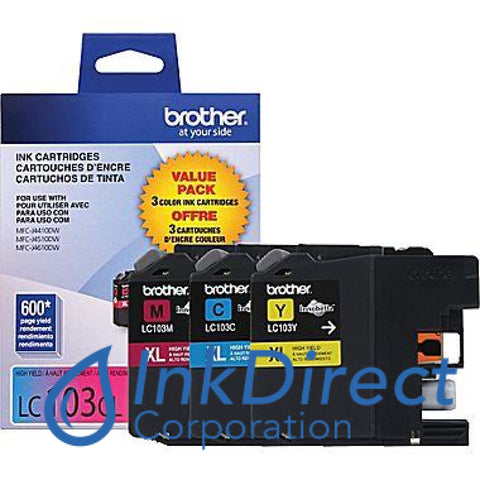 Genuine Brother Lc1033Pks Lc-1033Pks Lc103 Xl Ink Jet Cartridge Tri-Color