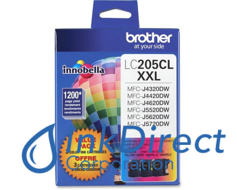 Genuine Brother Lc2053Pks Lc-2053Pks Lc-205 Xxl Ink Jet Cartridge Tri-Color