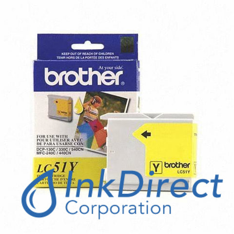 Genuine Brother Lc51Y Lc-51Y Ink Jet Cartridge Yellow