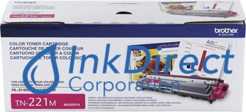 Genuine Brother Tn221M Tn-221M Toner Cartridge Magenta