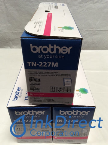 Genuine Brother TN227M TN-227M Toner Cartridge Magenta HL L3210CW L3230CDW  L3270CDW L3290CDW MFC – Ink Direct Corporation