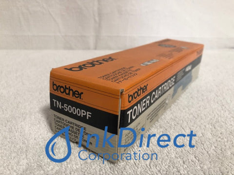 Genuine Brother TN5000PF TN-5000PF (Brown Box) Toner Cartridge Black Toner Cartridge , Brother - All-in-One IntelliFax 2600, 2750, - Fax IntelliFax 3550, 3650, - Fax Laser Fax 8000P, MFC 4350, 4450, 4550, 4550 PLUS, 4600, 4650, 6550MC, 6650MC, 7550MC, 7650MC, 7750, 7750MC, PPF 2600, 2750, 3550, 3650, 3750, - Fax Thermal Transfer MFC 4300, PPF 2770, - Label Maker Tape PT 8000, - Laser Printer HL 1040, 1050, 1060, 700, 720, 730, 730 PLUS, 730DX, 760, 760 PLUS, - Multi Function IntelliFax 3750,