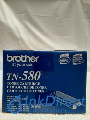 Genuine Brother TN580 TN-580 TN580 High Yield Toner Cartridge Black 5240 5250 8060 8065 8460 8860 Toner Cartridge