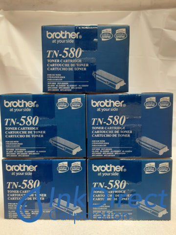 Genuine Brother TN580 TN-580 TN580 High Yield Toner Cartridge Black ( lot of 5 ) Toner Cartridge
