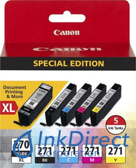 Ink Direct Corporation Genuine Canon 0319C006AB PGI 270XL BK 271