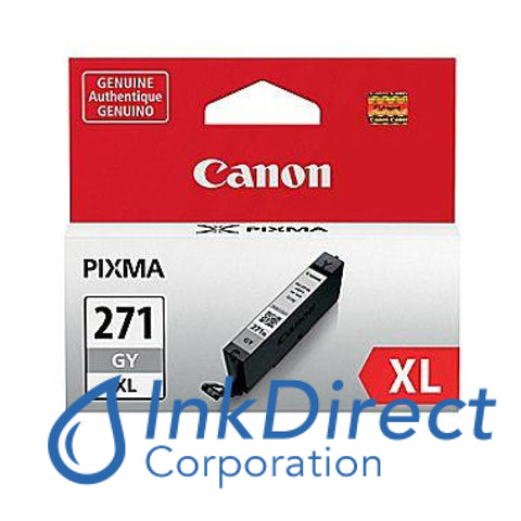 Genuine Canon 0340C001Aa Cli-271Gy Xl Ink Jet Cartridge Gray