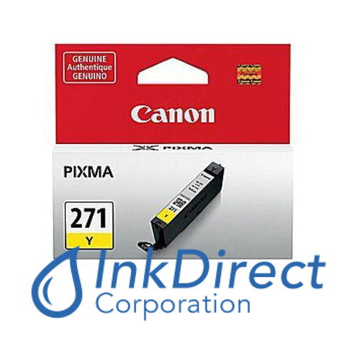 Genuine Canon 0393C001Aa Cli-271Y Ink Jet Cartridge Yellow