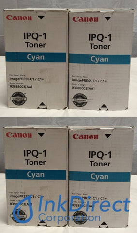 Genuine Canon 0398B003AA IPQ-1 Toner Cartridge Cyan (Lot of 4) ImagePress C1 C1 + Toner Cartridge , Canon - Digital Printer ImagePress C1, C1+,