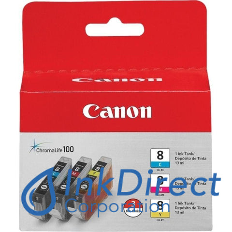Genuine Canon 0621B016Ab Cli-8 (C/m/y) Ink Jet Cartridge Tri-Color