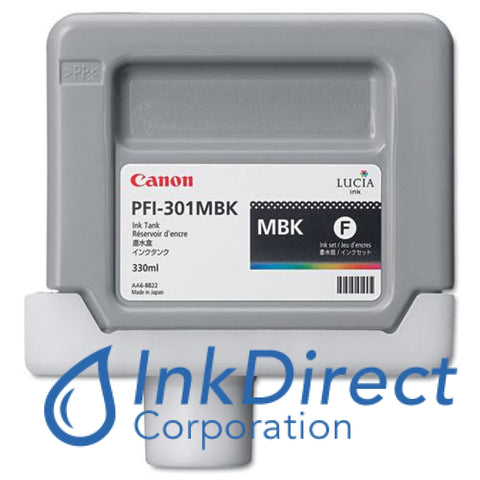 Genuine Canon 1485B001Aa Pfi-301Mbk Ink Jet Cartridge Matt Black