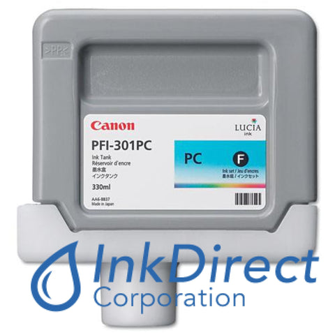 Genuine Canon 1487B001Aa Pfi-301C Ink Jet Cartridge Cyan