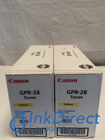 Genuine Canon 1657B004AA GPR-28 Toner Cartridge Yellow ( Lot of 2 ) ImageRunner C1022 C1022I C1030 C1030IF Toner Cartridge