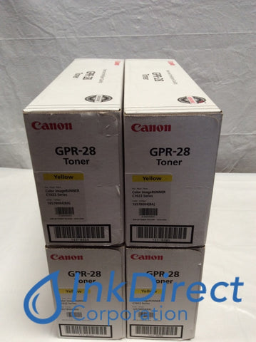 Genuine Canon 1657B004AA GPR-28 Toner Cartridge Yellow ( Lot of 4 ) ImageRunner C1022 C1022I C1030 C1030IF Toner Cartridge