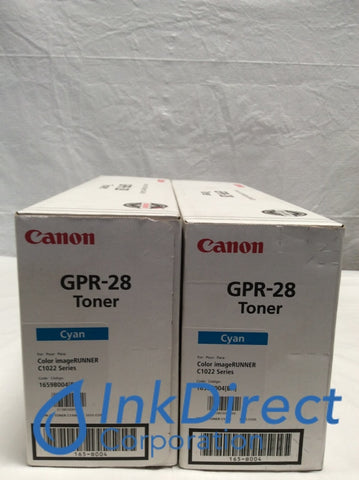 Genuine Canon 1659B004AA GPR-28 Toner Cartridge Cyan ( Lot of 2 ) ImageRunner C1022 C1022I C1030 C1030IF Toner Cartridge