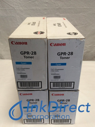Genuine Canon 1659B004AA GPR-28 Toner Cartridge Cyan ( Lot of 4 ) ImageRunner C1022 C1022I C1030 C1030IF Toner Cartridge