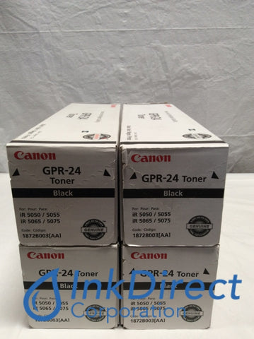 Genuine Canon 1872B003AA GPR-24 Toner Cartridge Black ( Lot of 4 ) ImageRunner 5050 5075 5055 5065 Toner Cartridge