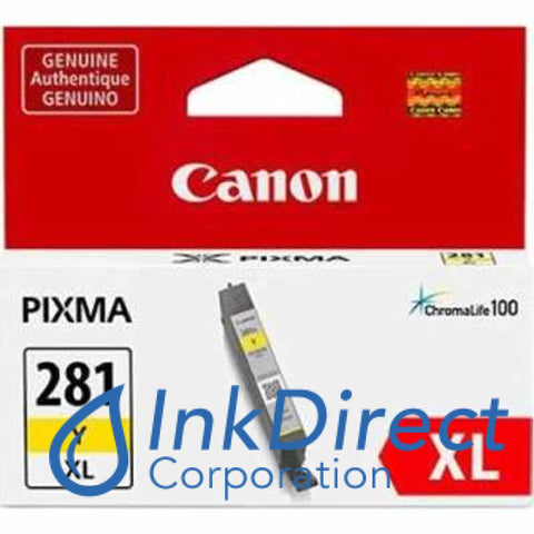 Genuine Canon 2036C001 2036C001Aa Cli-281Xl Y Ink Jet Cartridge Yellow