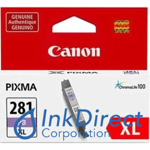 Genuine Canon 2038C001 2038C001Aa Cli-281Xl Pb Ink Jet Cartridge Photo Blue