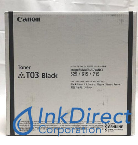 Genuine Canon 2725C001 2725C001AA Canon T03 Toner Cartridge Black Toner Cartridge , Canon   - Multi Function  ImageRunner Advance 525iF II,  525iFZ II,  615iF II,  615iFZ II,  715iF II,  715iFZ II