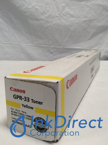 Genuine Canon 2804B003AA GPR-33 GPR33 Toner Cartridge Yellow Advance C7055 C7065 C7260 C7270 Toner Cartridge