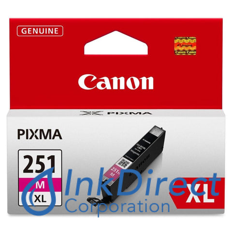 Genuine Canon 6450B001Aa Cli-251Xl Ink Jet Cartridge Magenta