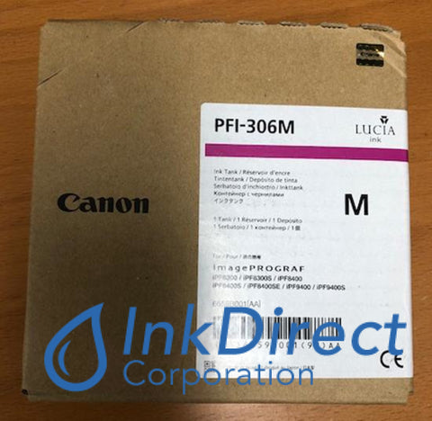 Genuine Canon 6659B001Aa Pfi-306M Ink Tank Magenta