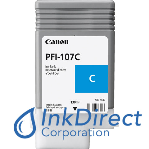 Genuine Canon 6706B001Aa Pfi-107C Ink Tank Cyan