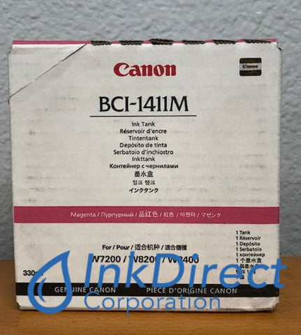 Genuine Canon 7576A001AA BCI-1411M Ink Jet Cartridge Magenta Ink Jet Cartridge