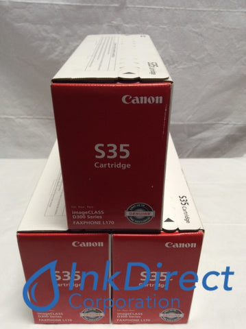Genuine Canon 7833A001AA Canon S35 Toner Cartridge Black ( lot of 3 ) ImageClass D320RF D340 Fax L170 D320 MF3110 Toner Cartridge