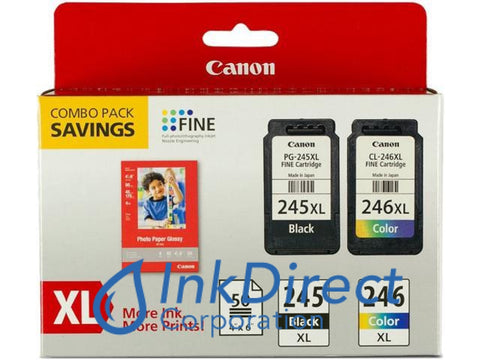 Genuine Canon 8278B005 Pg-245Xl / Cl-246Xl Ink Jet Cartridge Black & Color